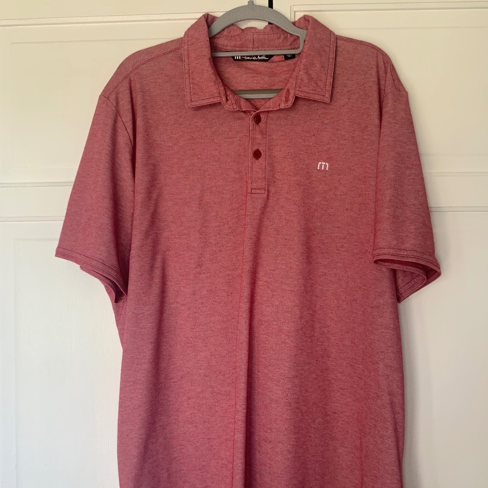 Travis Mathew Golf Polo Size XL- Red-‎ Like New
